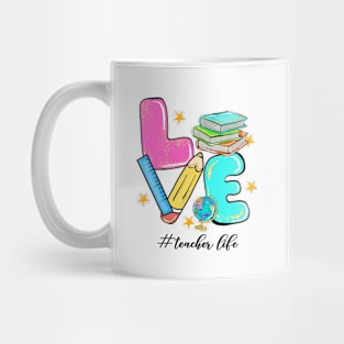 Teacher Love Life Unique Teacher Appreciation Hashtag Mug